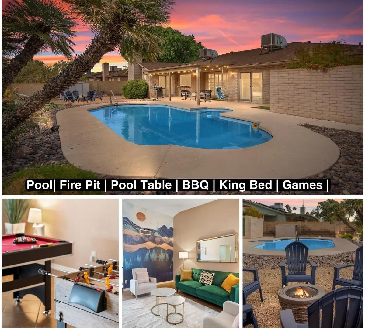 Holiday home Desert Oasis With Pool And Games Phoenix